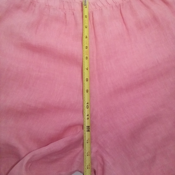 Bryn Walker Women's Soft Pink High Waist Pullon Linen Trousers Size Large - Picture 6 of 8